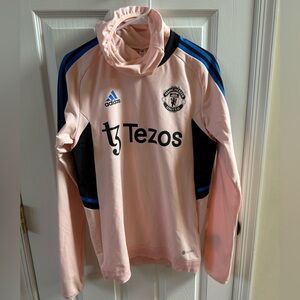 Adidas T3 Tezos Pink Manchester United  Hoodie size Small